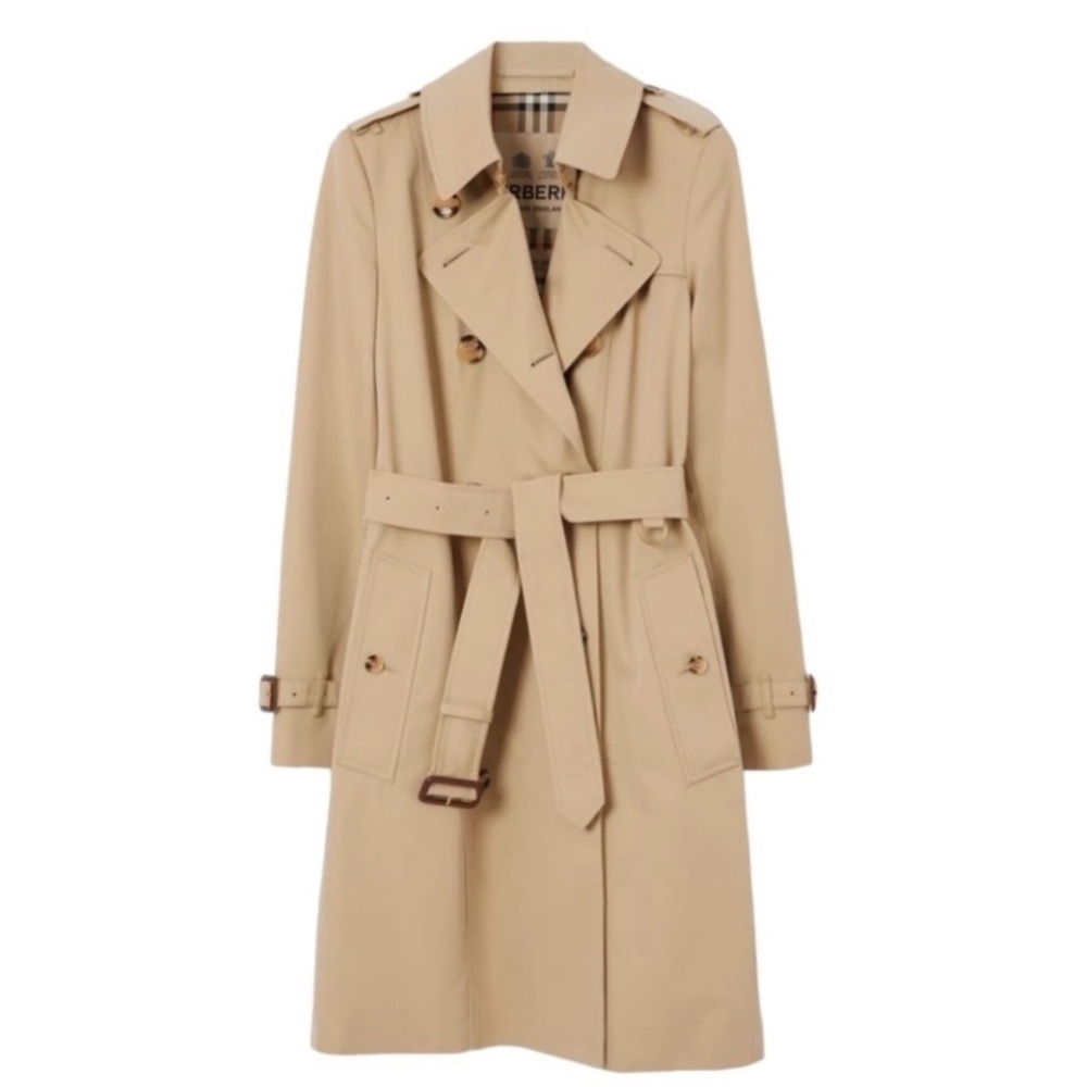 NWT Burberry Mid-length Chelsea Honey Trench Coat